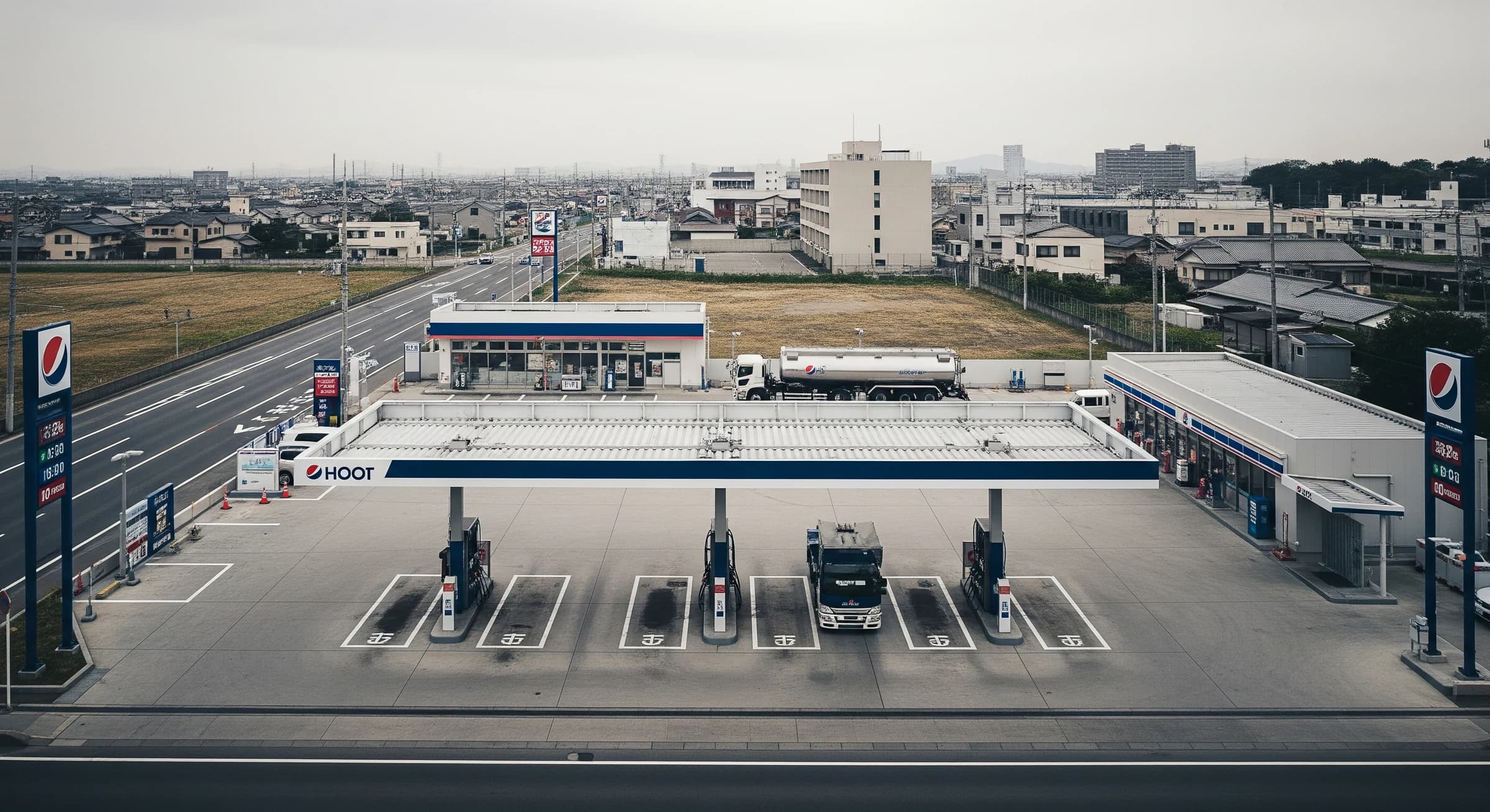 ガソリンスタンド フォアコート